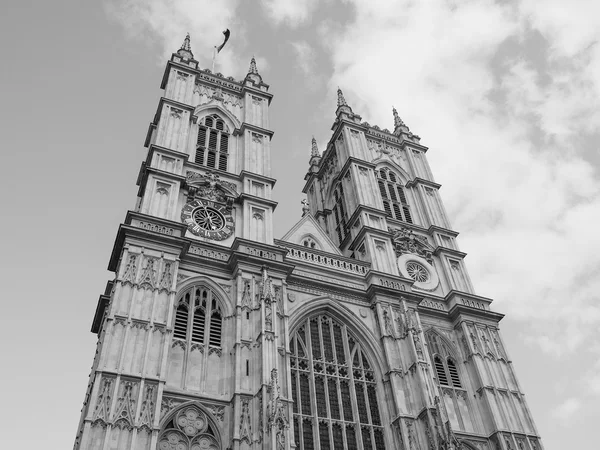 Czarno-białe Opactwo Westminsterskie w Londynie — Zdjęcie stockowe