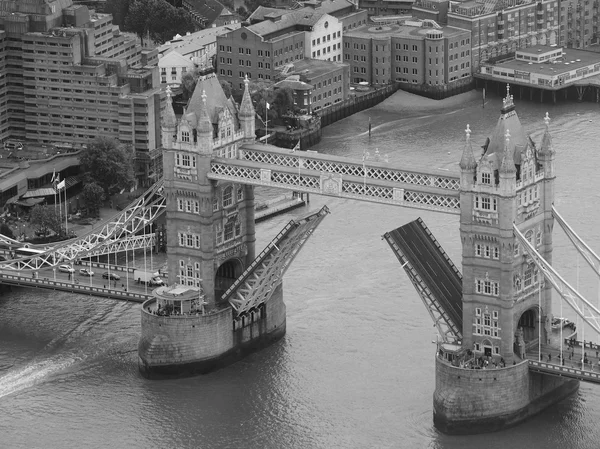 Noir et blanc Vue aérienne de Londres — Photo