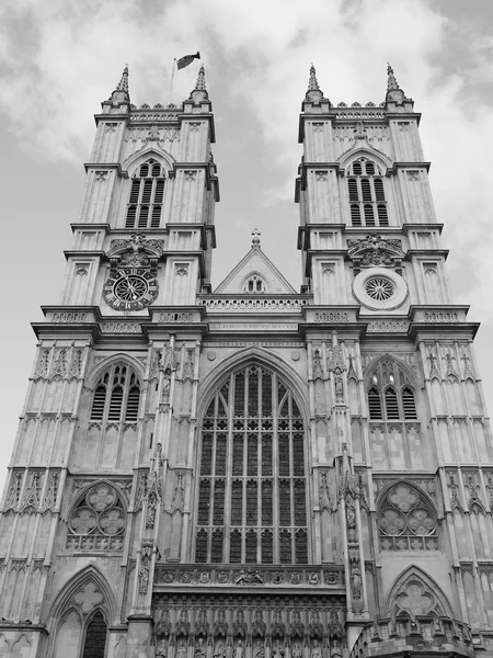 Czarno-białe Opactwo Westminsterskie w Londynie — Zdjęcie stockowe