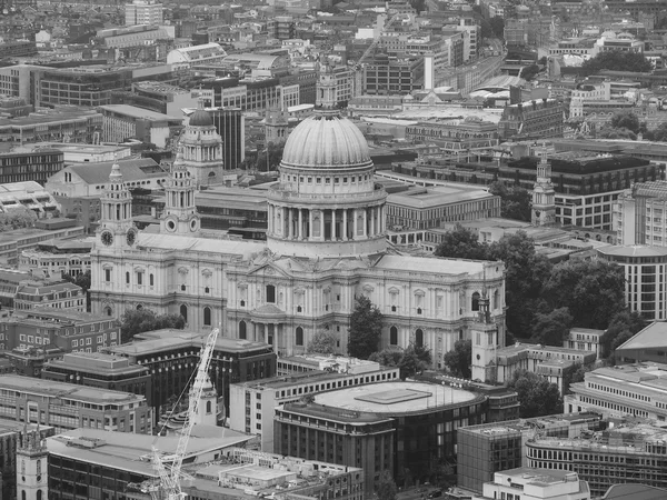 Preto e branco Vista aérea de Londres — Fotografia de Stock