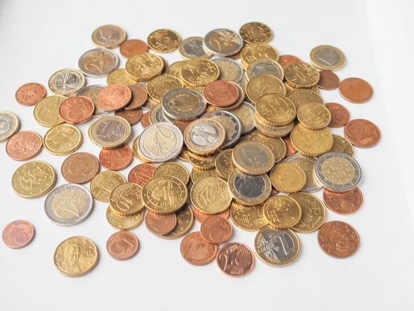 Monedas en euros —  Fotos de Stock