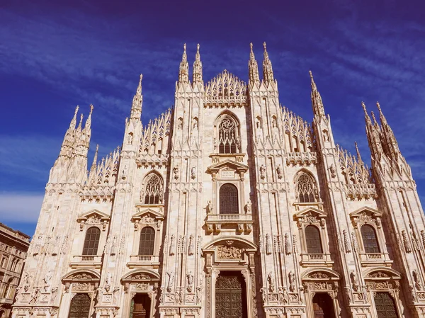 Retro olhar milan catedral — Fotografia de Stock