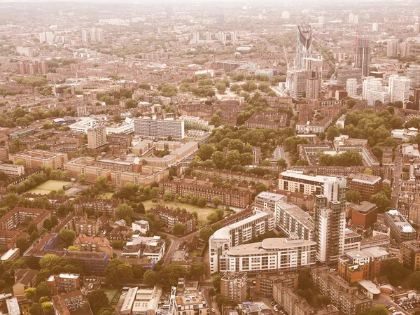 Vista aerea di Londra dall'aspetto retrò — Foto Stock
