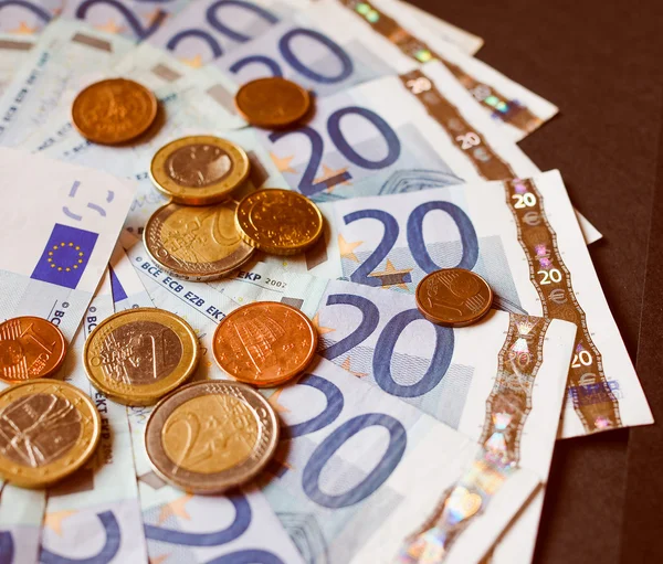 Retro wygląd Banknoty euro — Zdjęcie stockowe