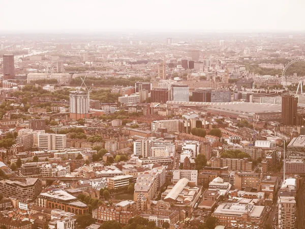 Retro com vista aérea de Londres — Fotografia de Stock