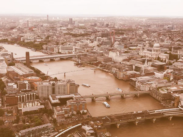 Vista aérea de Londres de aspecto retro —  Fotos de Stock