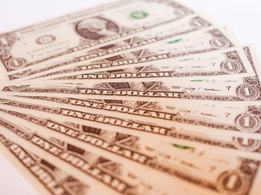 Retro görünüm Doları 1 dolar notları
