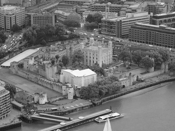 Blanco y negro Vista aérea de Londres —  Fotos de Stock