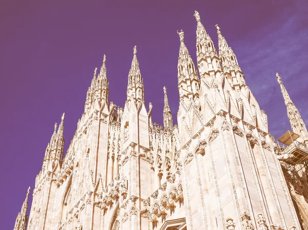 Retro looking Milan Cathedral — Stock Photo, Image