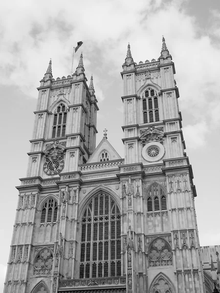 Schwarz-weiße Westminster Abbey in London — Stockfoto