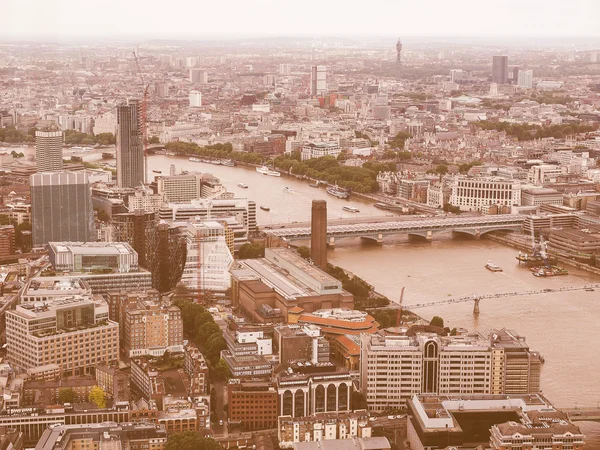 Vista aérea de Londres de aspecto retro —  Fotos de Stock