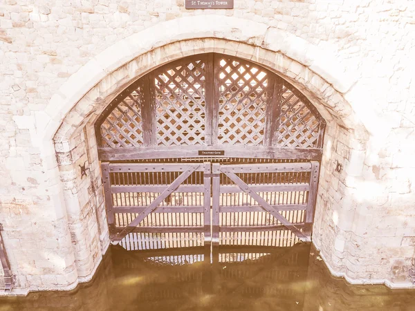 Retro looking Tower of London — Stock Photo, Image