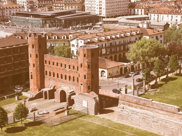 Retrò cerca Torri Palatine Torino — Foto Stock