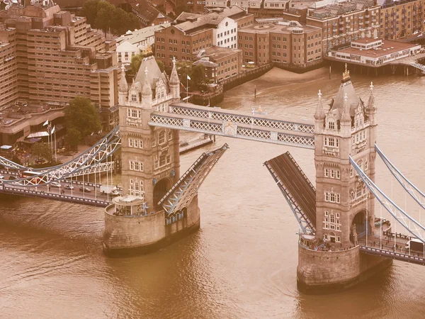 Vista aérea de Londres de aspecto retro —  Fotos de Stock