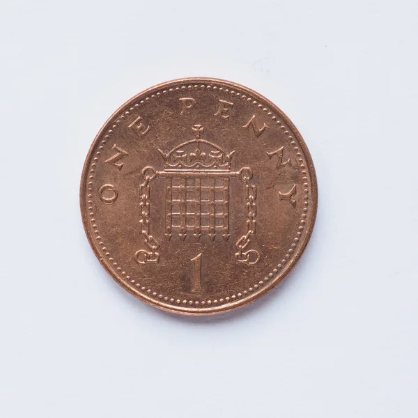 UK 1 penny coin — Stock Photo, Image