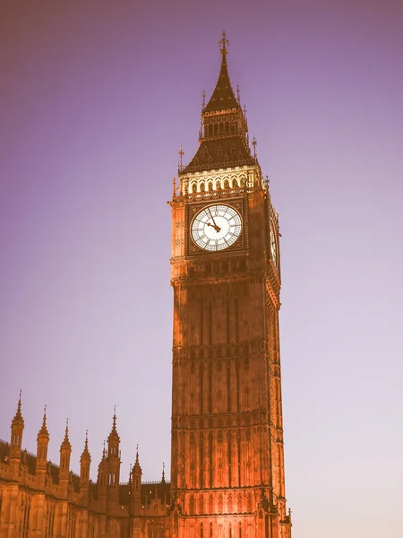 Retro pohledu Big Ben v Londýně — Stock fotografie