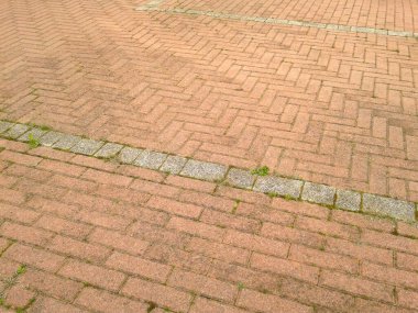 Sanayi tipi kırmızı tuğla kaldırım dokusu arka plan olarak kullanışlı