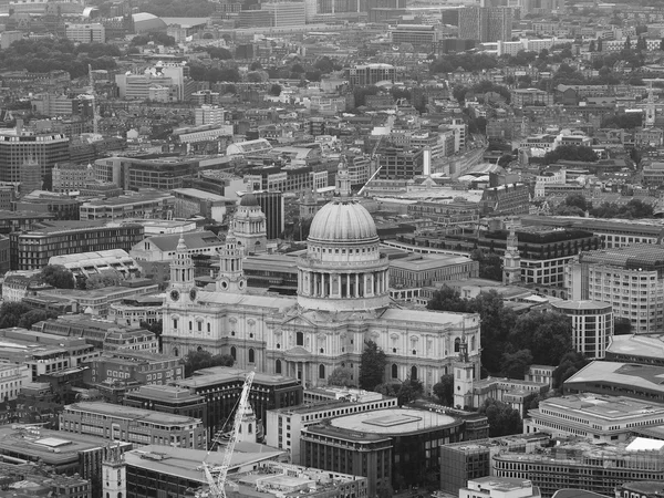 Zwart-wit Luchtfoto van Londen — Stockfoto