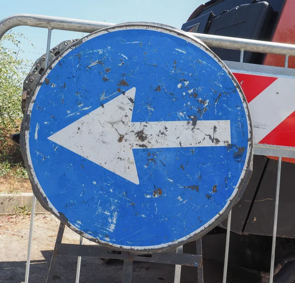 Mantenga el signo izquierdo — Foto de Stock