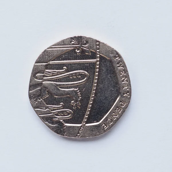 UK 20 pence coin — Stock Photo, Image