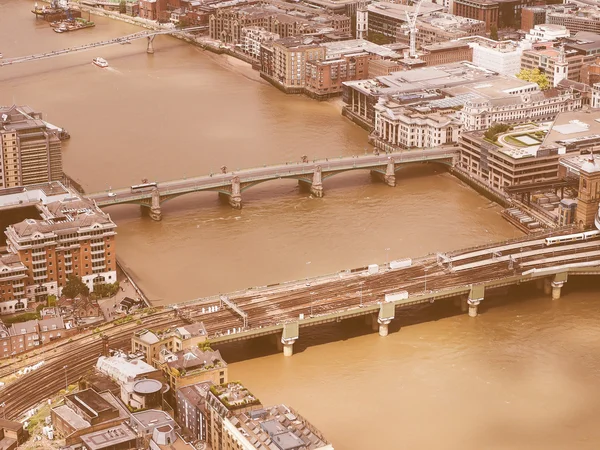 Vue aérienne rétrospective de Londres — Photo