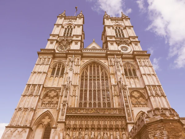 Londra'da Westminster Abbey görünümlü retro — Stok fotoğraf