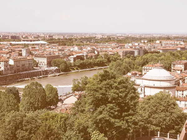 Вигляд з повітря на Турин — стокове фото