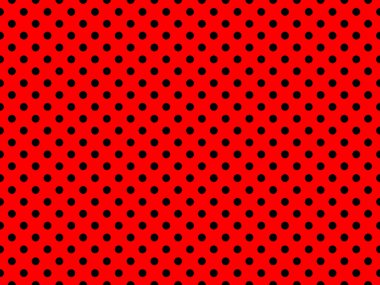 black polka dots pattern over red useful as a background