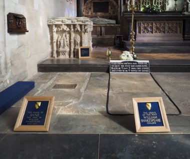 Shakespeare Stratford upon Avon mezarda