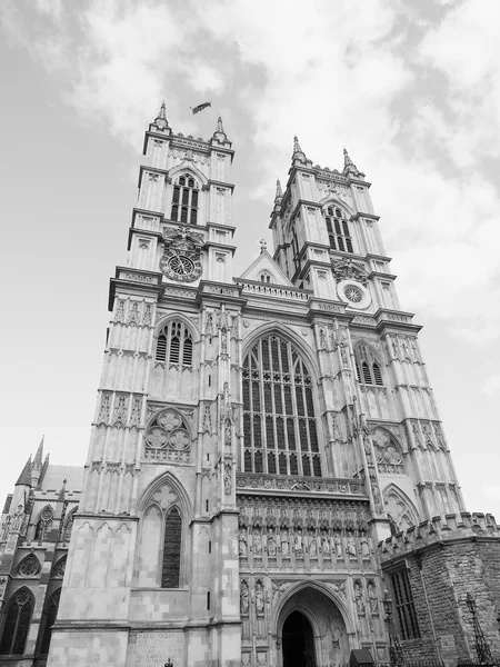 Abadía de Westminster en blanco y negro en Londres — Foto de Stock