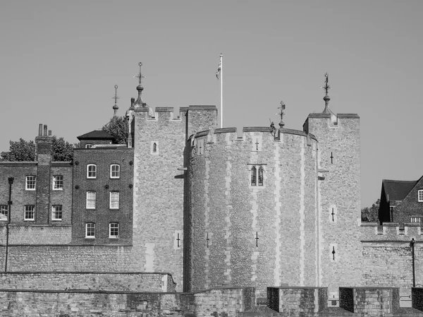 Black and white Tower of London — Stock Photo, Image