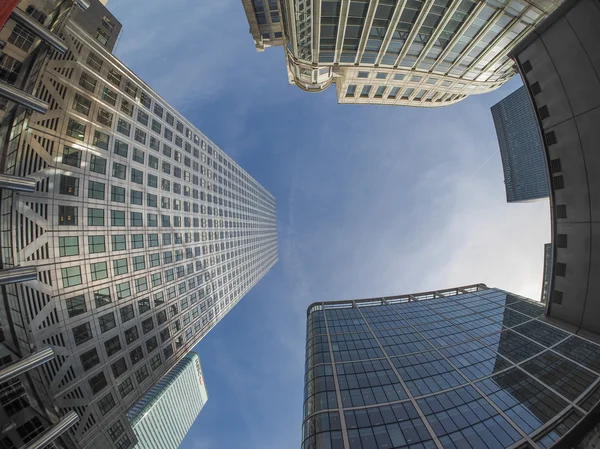 Skyline von Canary Wharf in London — Stockfoto