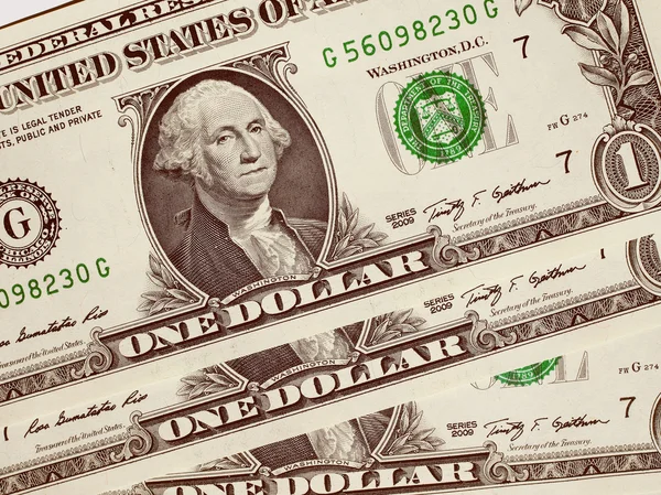 Ретро долар відзначає, 1 долар — стокове фото