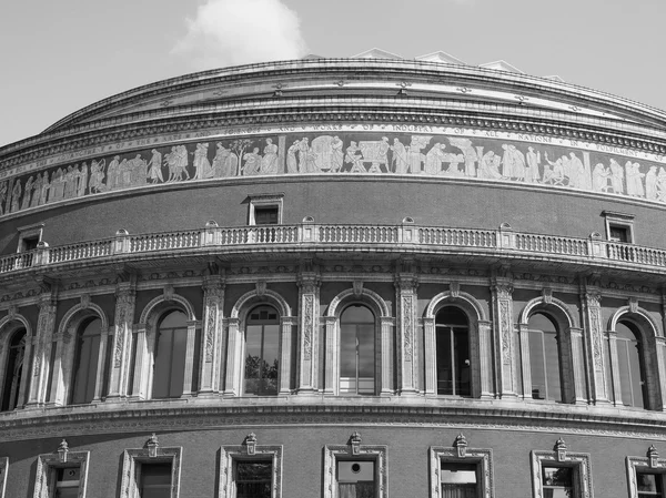 Черно-белый Royal Albert Hall в Лондоне — стоковое фото