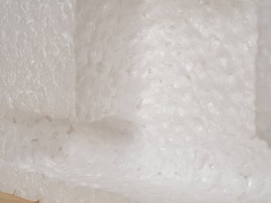 Sanayi tarzı beyaz, arka plan olarak kullanışlı olan polistiren plastik dokuyu genişletti