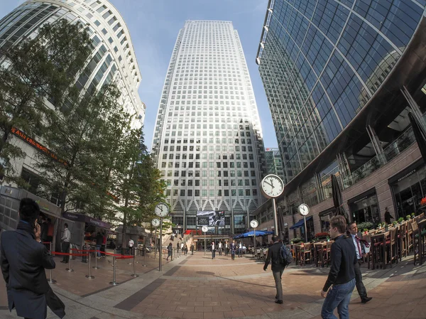 Canary wharf v Londýně — Stock fotografie