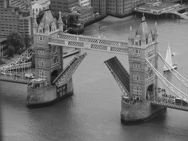 Londra 'nın siyah beyaz hava manzarası — Stok fotoğraf