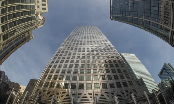 Londra 'daki Canary Wharf silueti — Stok fotoğraf