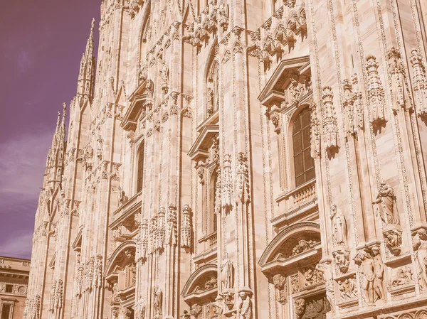 Retro aussehende Mailänder Kathedrale — Stockfoto