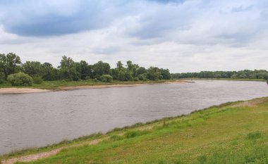Almanya 'nın Dessau kentindeki Elbe Nehri manzarası