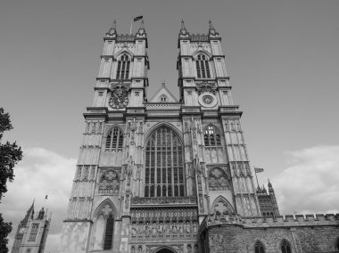 Londra 'daki siyah beyaz Westminster Manastırı