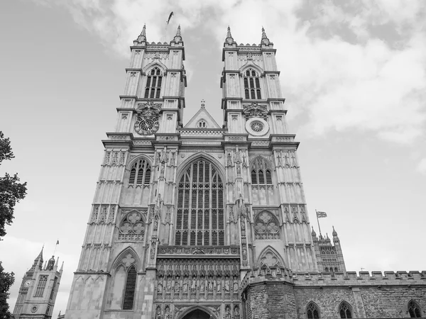 Abbazia di Westminster in bianco e nero a Londra — Foto Stock