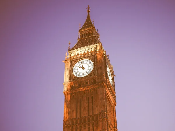 Retro looking Big Ben in London — Stock Photo, Image