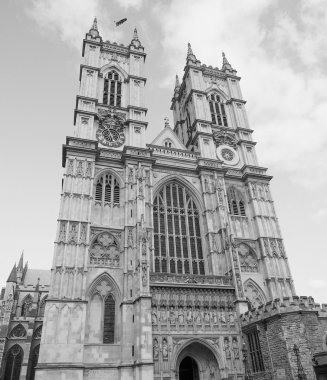 Londra 'daki siyah beyaz Westminster Manastırı
