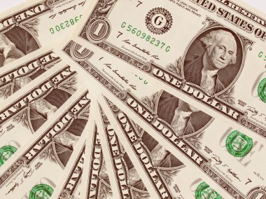 Retro görünüm Doları 1 dolar notları