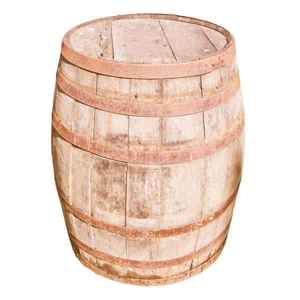 Retro olhando barril de madeira barril — Fotografia de Stock