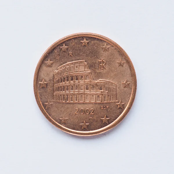 Moeda italiana de 5 cêntimos — Fotografia de Stock
