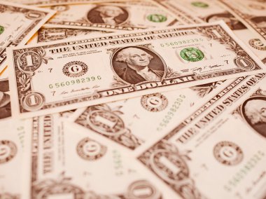 Retro görünüm Doları 1 dolar notları
