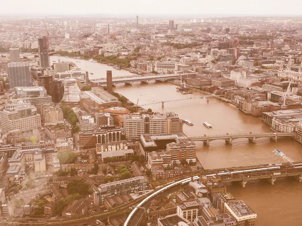 Vista aérea de Londres de aspecto retro —  Fotos de Stock