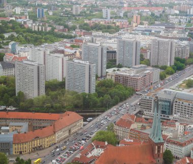 Berlin Almanya'nın havadan görünümü